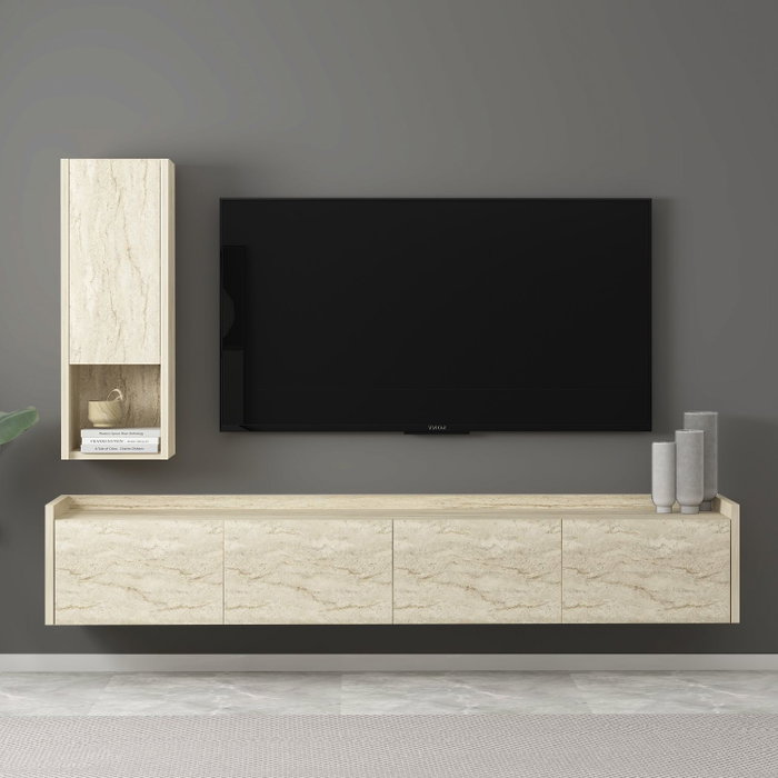 Hanah Home Sema - Soporte para TV Travertino Hanah Home Sema - Soporte para TV Travertino